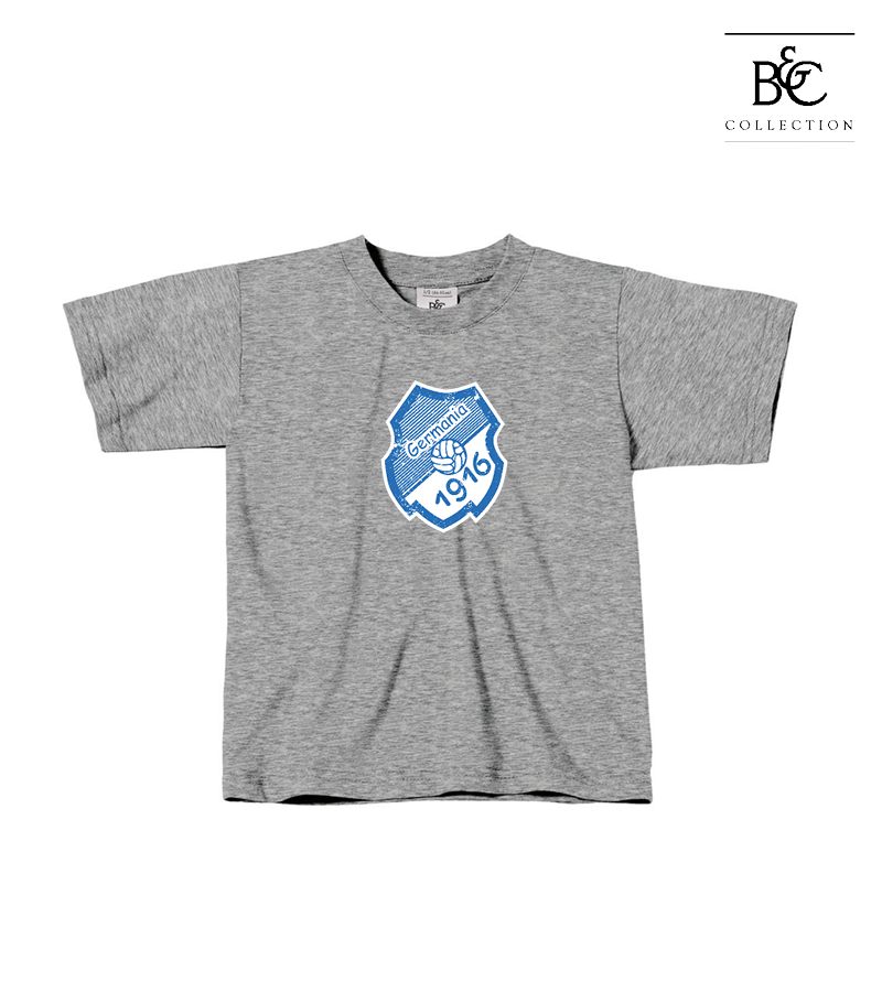 B&C Kinder T-Shirt Sports Grey "Uwe Frontprint"