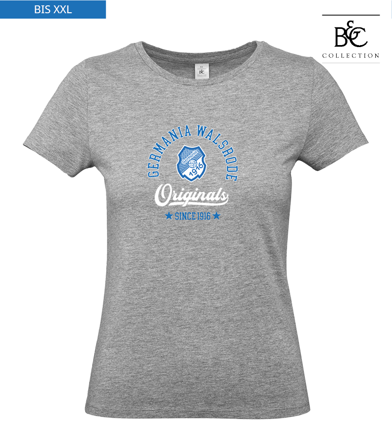 B&C Damen T-Shirt Sports Grey "Jacob"