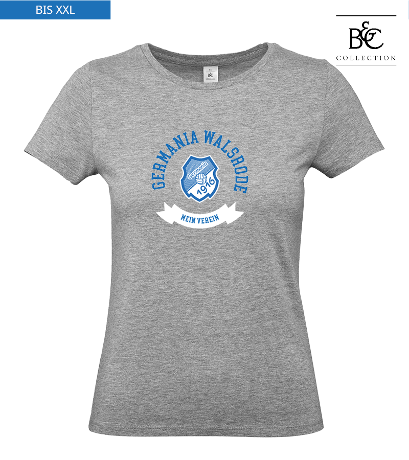 B&C Damen T-Shirt Sports Grey "Bono"