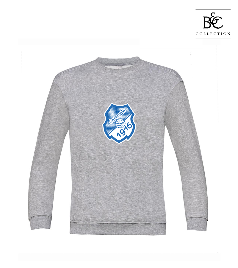 B&C Kinder Sweatshirt Heather Grey "Anton Frontprint"