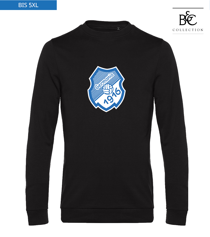 B&C Herren Sweatshirt Black Pure "Anton Frontprint"