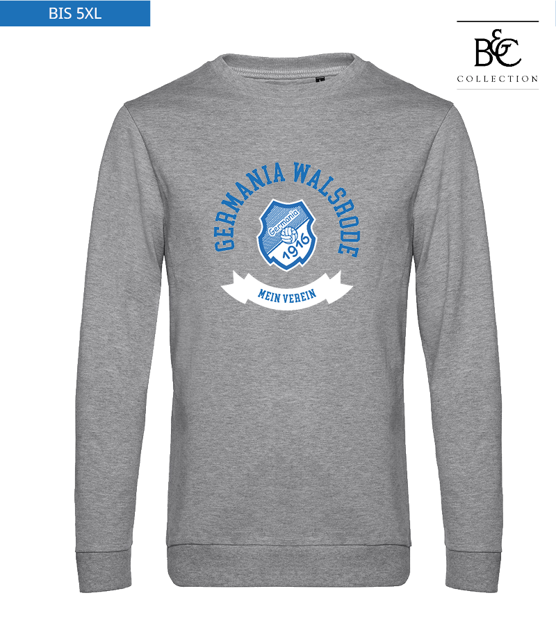 B&C Herren Sweatshirt Heather Grey "Bono"