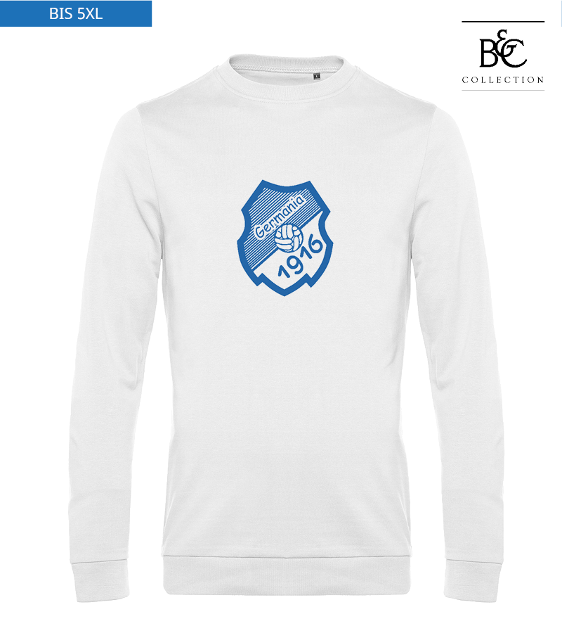 B&C Herren Sweatshirt White "Anton Frontprint"