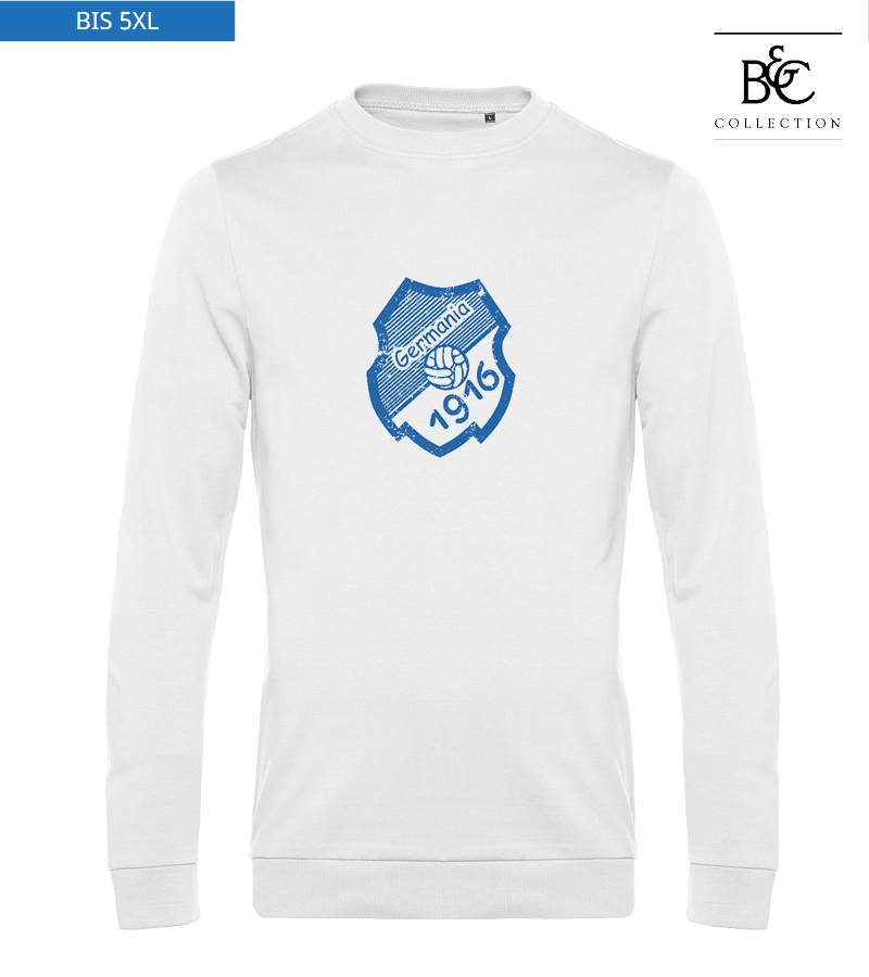 B&C Herren Sweatshirt White "Uwe Frontprint"