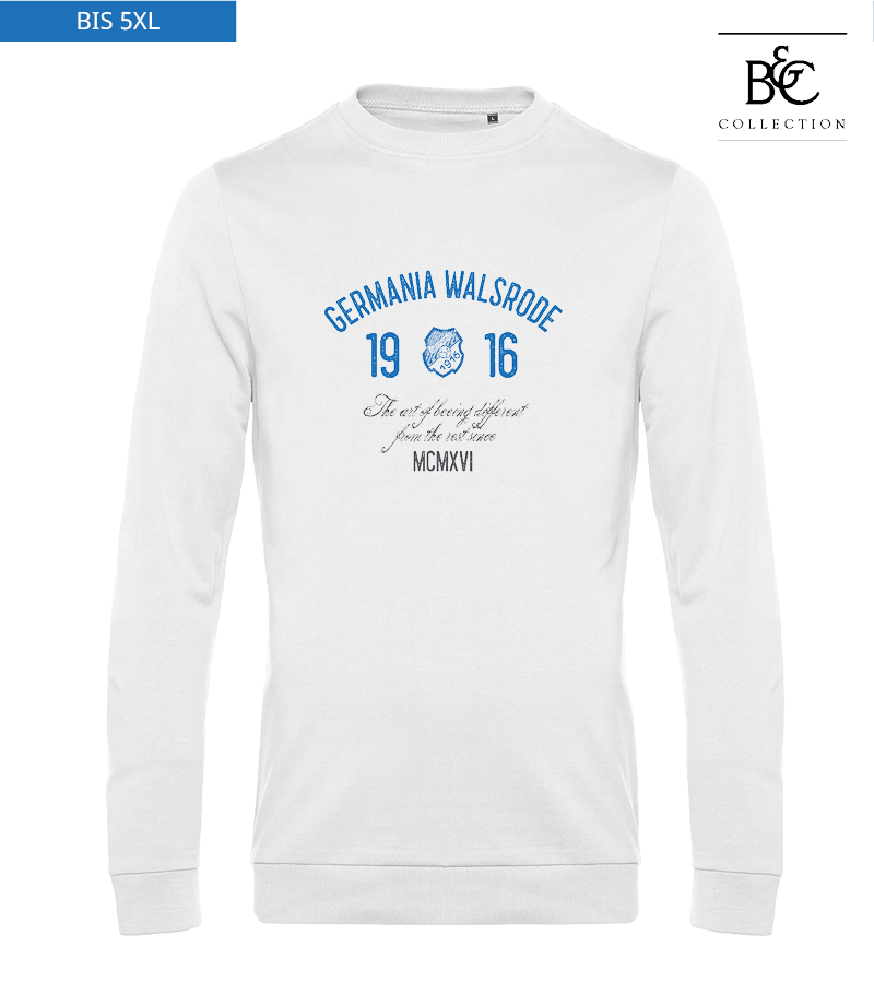 B&C Herren Sweatshirt White "Isack"