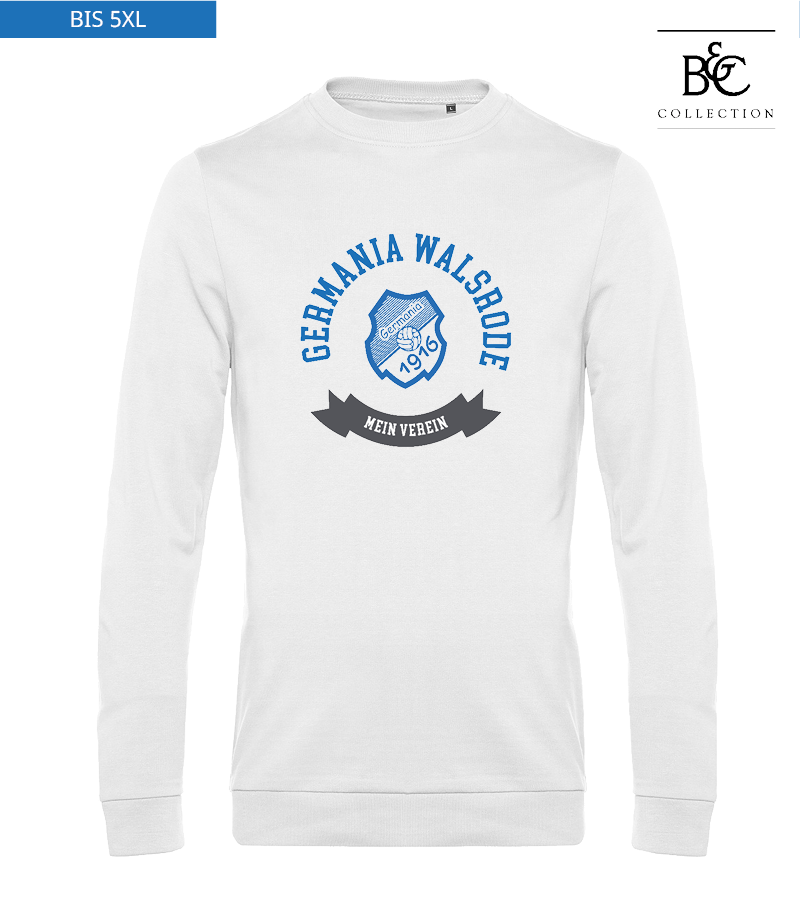 B&C Herren Sweatshirt White "Bono"