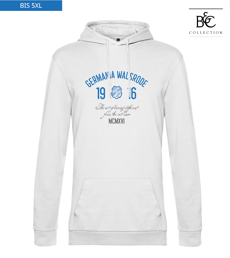 B&C Herren Hoodie White "Isack"