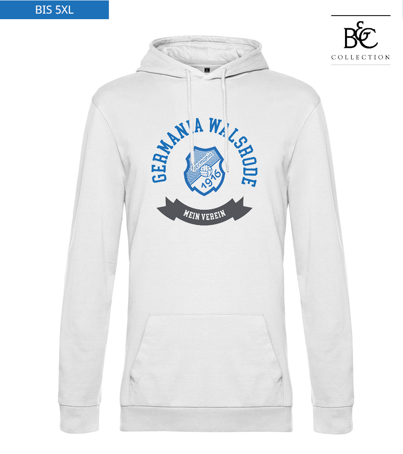 B&C Herren Hoodie White "Bono"