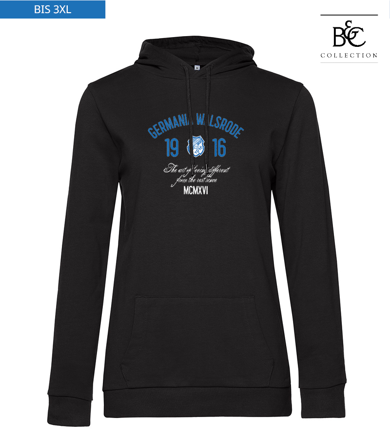 B&C Damen Hoodie Black Pure "Isack"