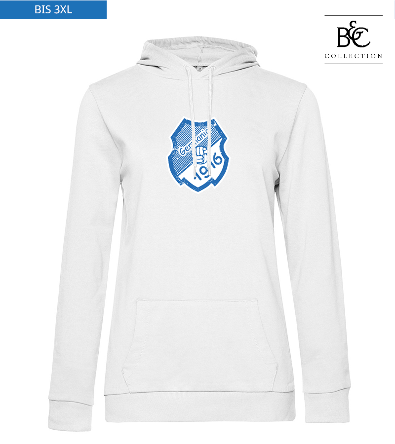 B&C Damen Hoodie White "Uwe Frontprint"