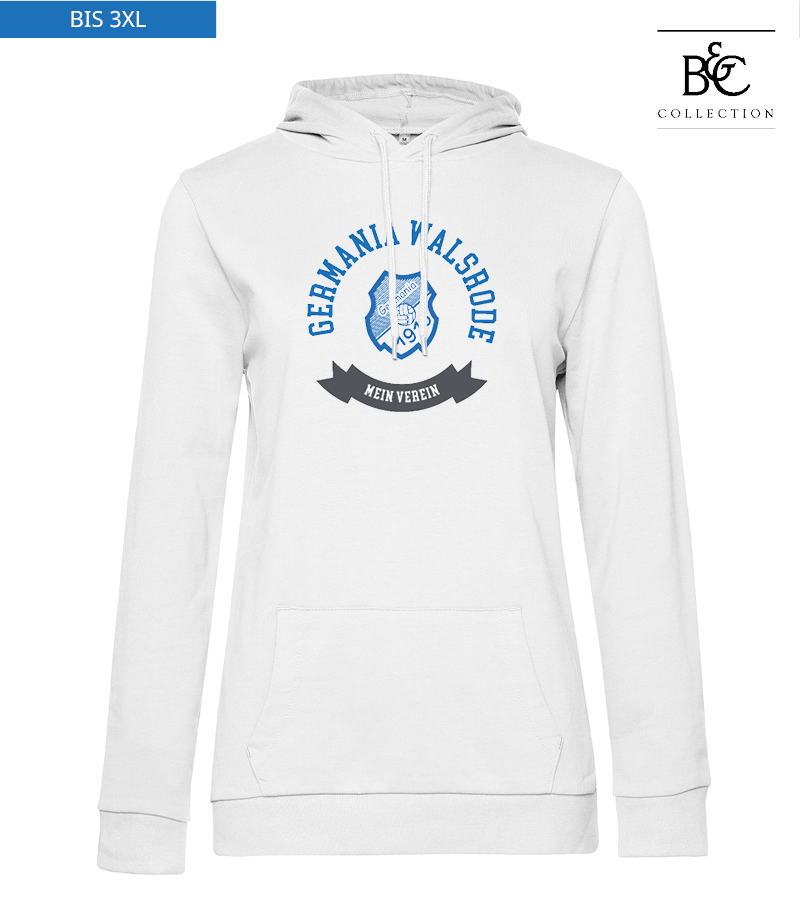 B&C Damen Hoodie White "Bono"