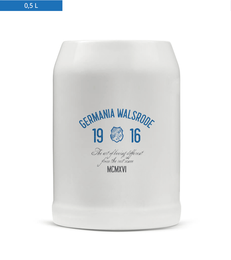 Bierkrug 0,5l White "Isack" A