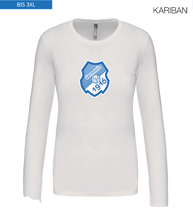 Kariban Damen Langarmshirt White "Anton Frontprint"
