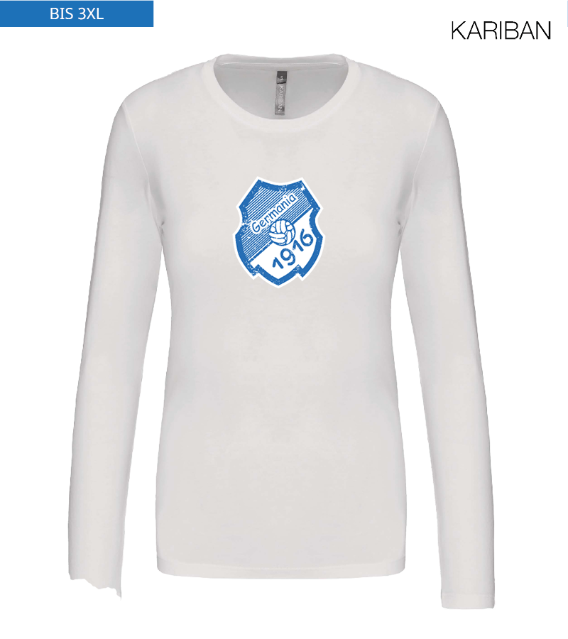 Kariban Damen Langarmshirt White "Uwe Frontprint"