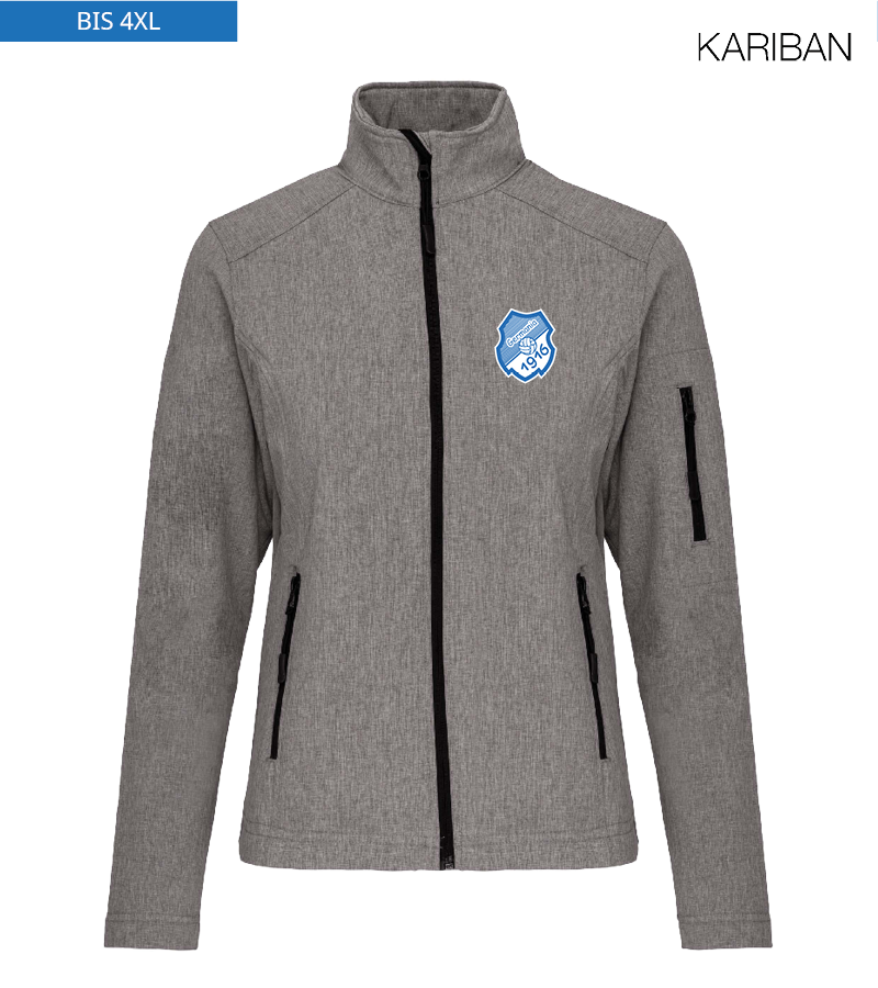 Kariban Damen Softshelljacke Marl Grey "Anton"