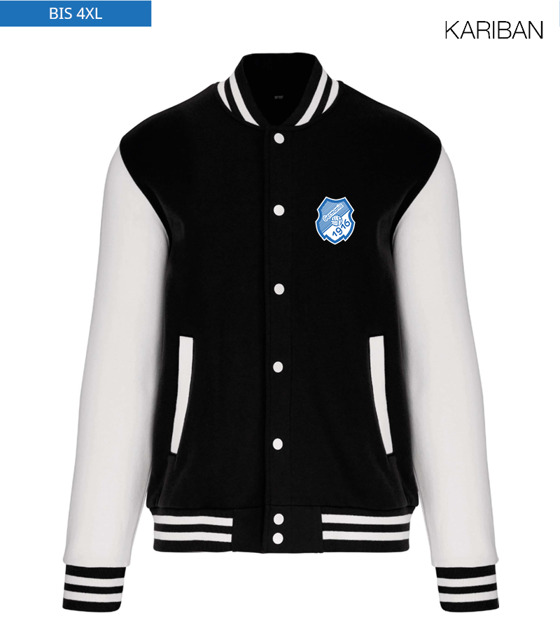 Kariban Unisex Collegejacke Black White "Anton"