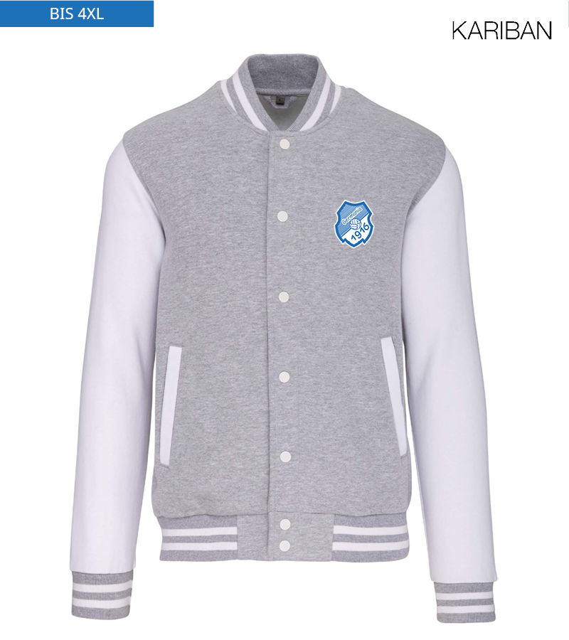 Kariban Unisex Collegejacke Oxford-Grey White "Anton"