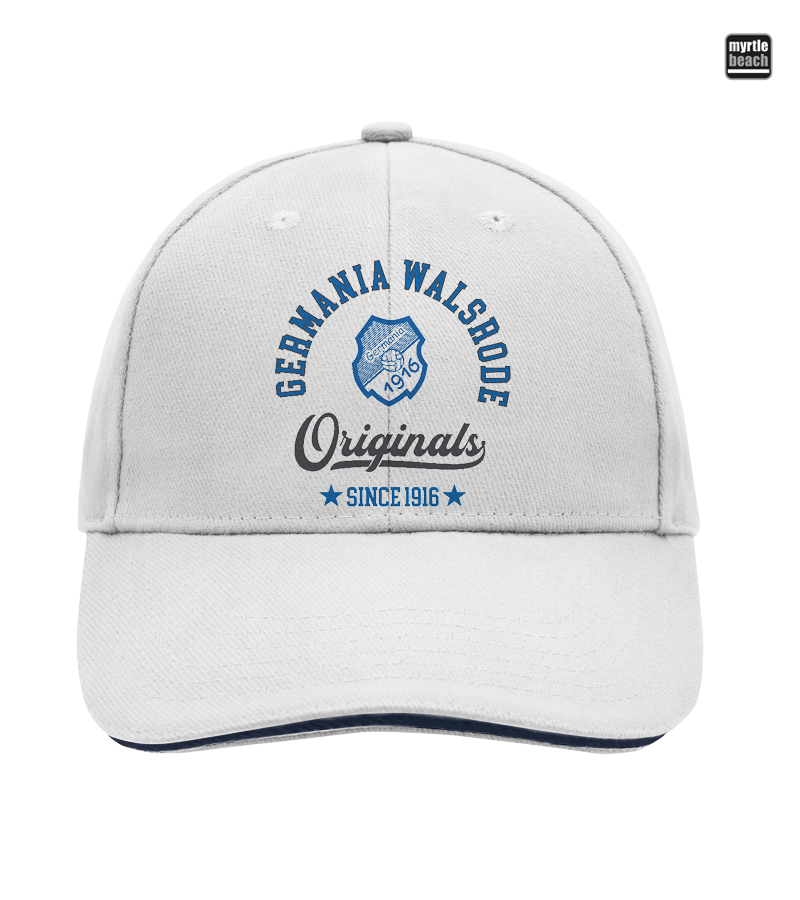 Myrtle Beach Unisex 6 Panel Sandwich Cap White "Jacob"