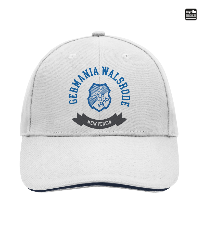 Myrtle Beach Unisex 6 Panel Sandwich Cap White "Bono"