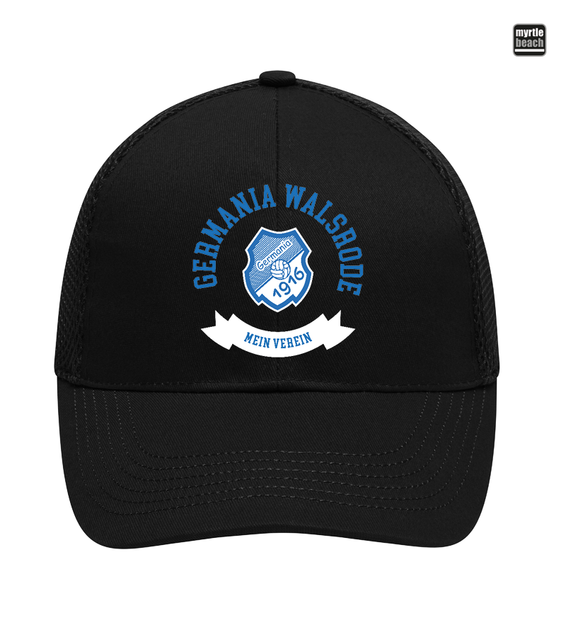 Myrtle Beach Unisex 6 Panel Air Mesh Cap Black "Bono"
