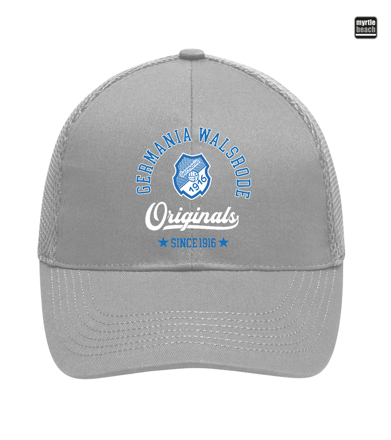 Myrtle Beach Unisex 6 Panel Air Mesh Cap Light Grey "Jacob"