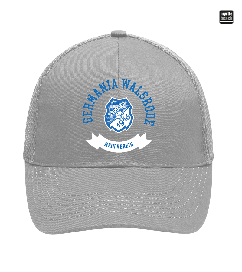 Myrtle Beach Unisex 6 Panel Air Mesh Cap Light Grey "Bono"