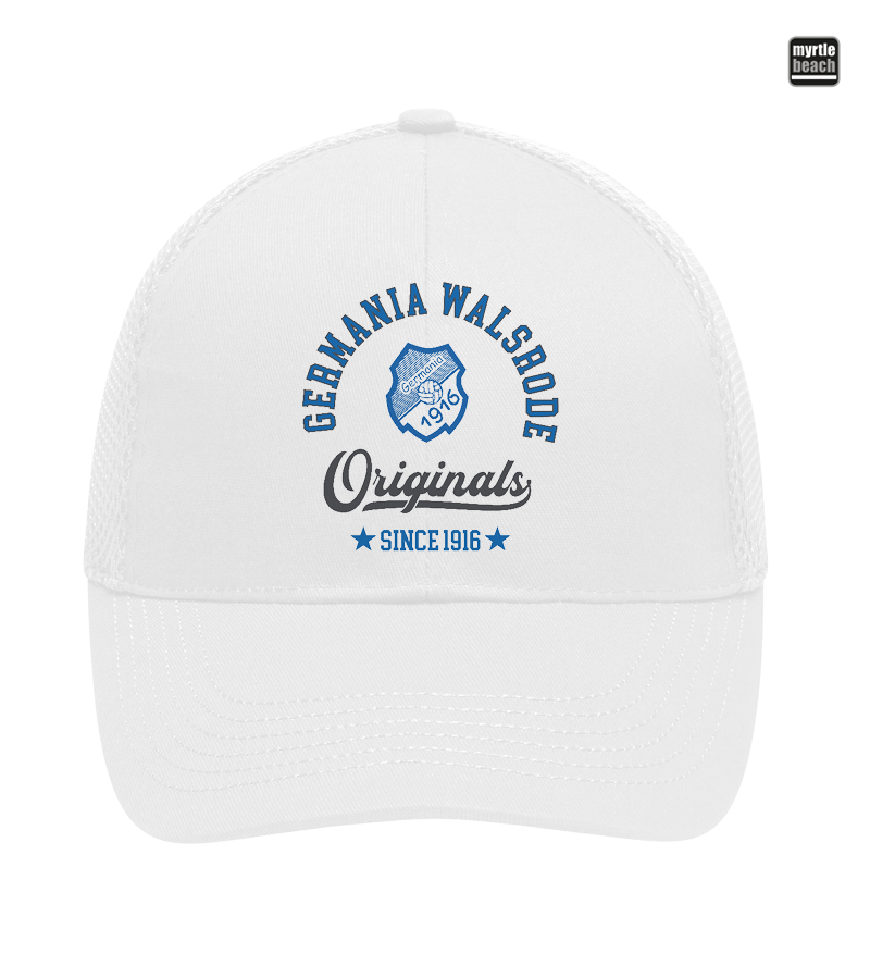 Myrtle Beach Unisex 6 Panel Air Mesh Cap White "Jacob"