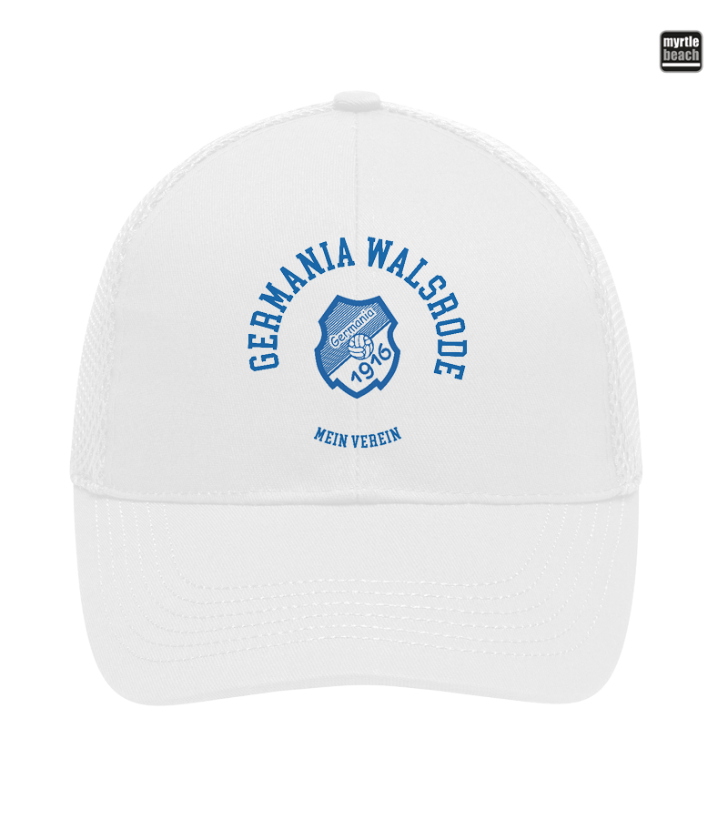 Myrtle Beach Unisex 6 Panel Air Mesh Cap White "Bono"
