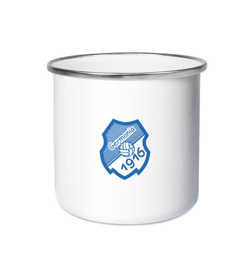 Emailletasse White Silver "Anton" A