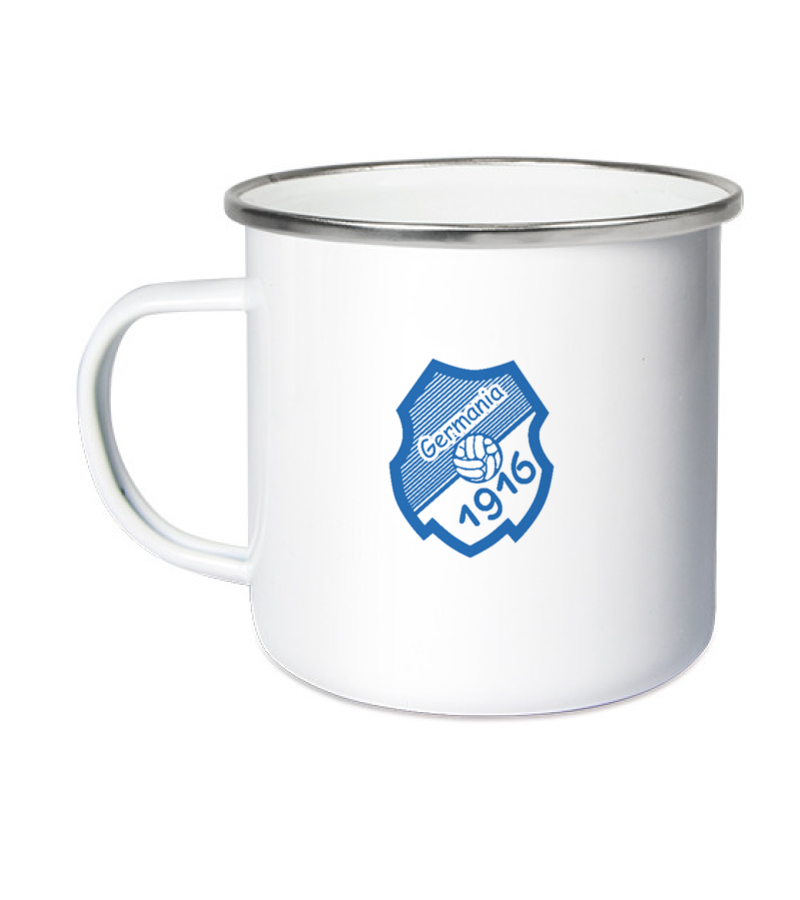 Emailletasse White Silver "Anton" B