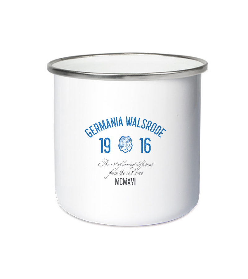 Emailletasse White Silver "Isack" A